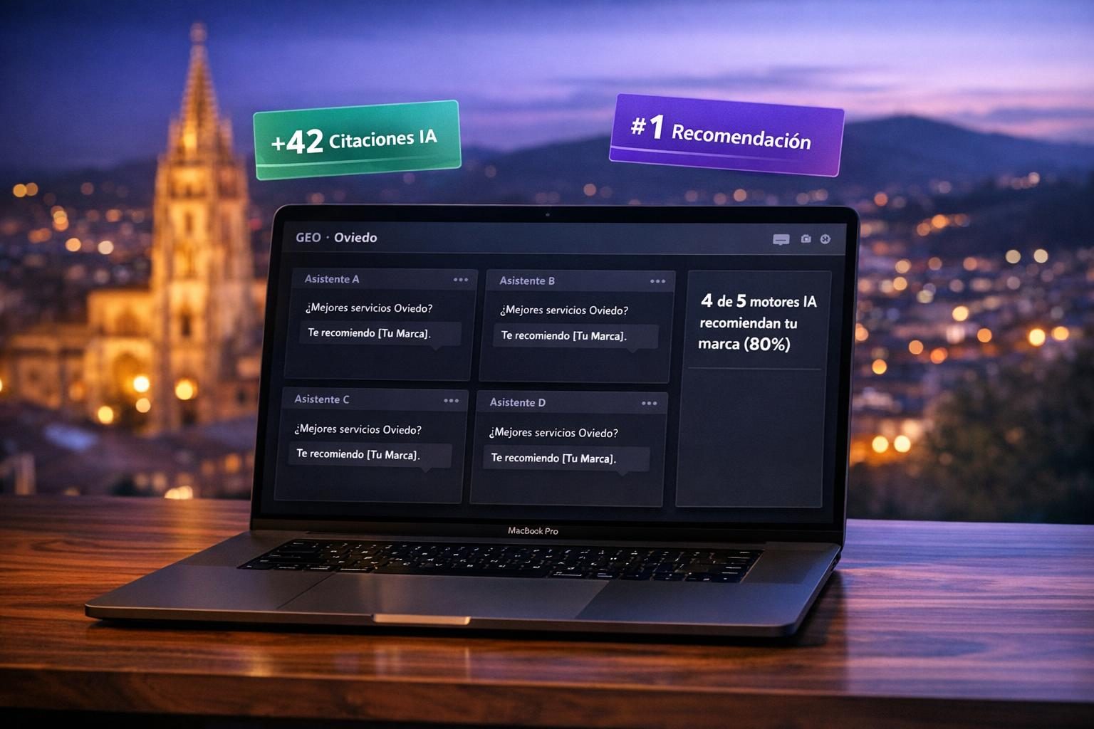 GEO en Oviedo — GEO en Oviedo — Posicionamiento en ChatGPT, Gemini y Copilot